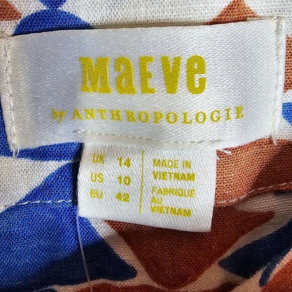 Anthropologie Maeve Womens 10 The Ophelia‎ Sleeveless Linen Slim Mini Dress NWT - Picture 7 of 15